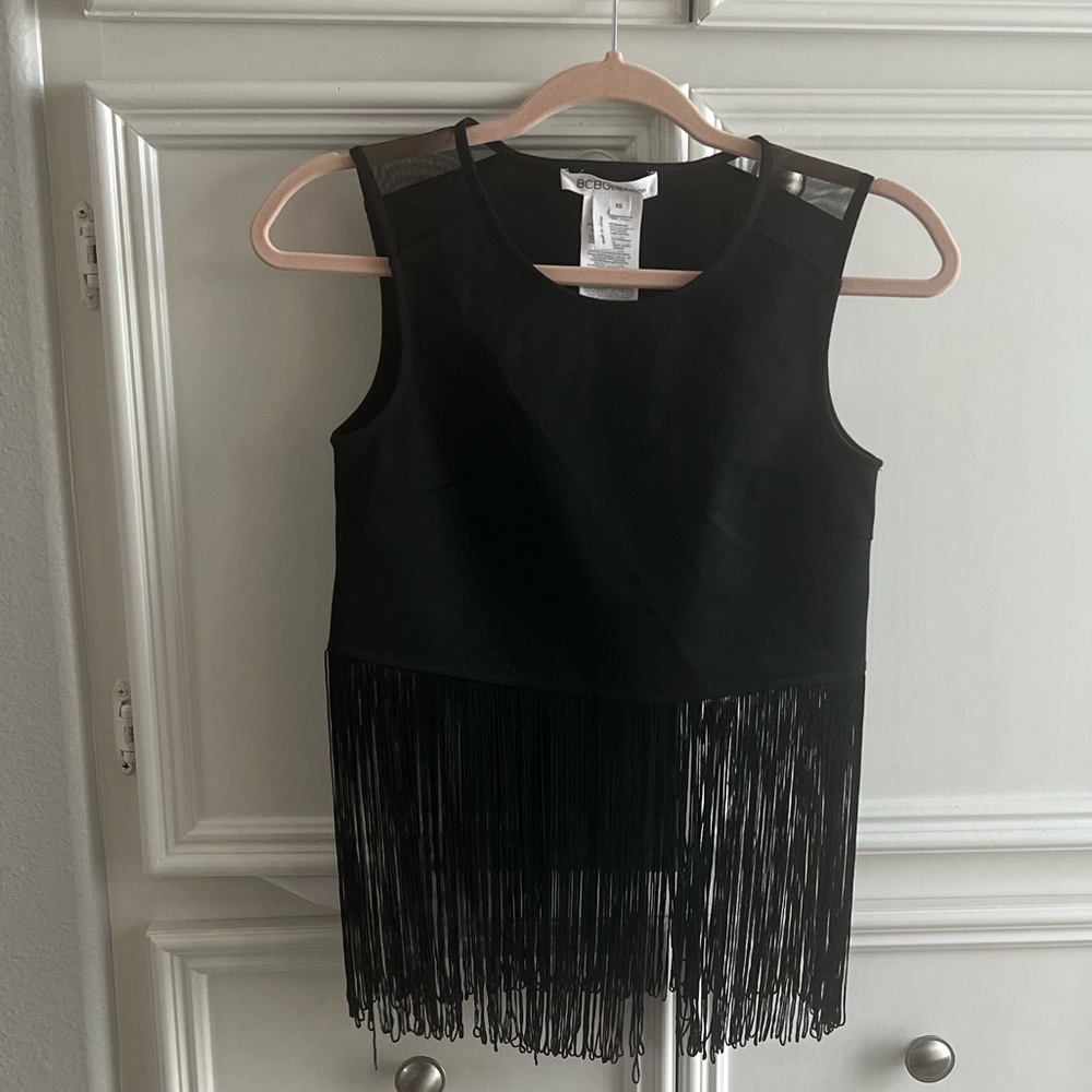 BCBGeneration fringe crop top
